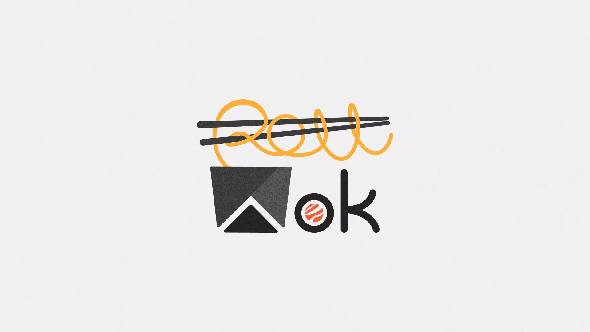 Разработка логотипа суши-бара «Roll Wok Club» в Семёнове